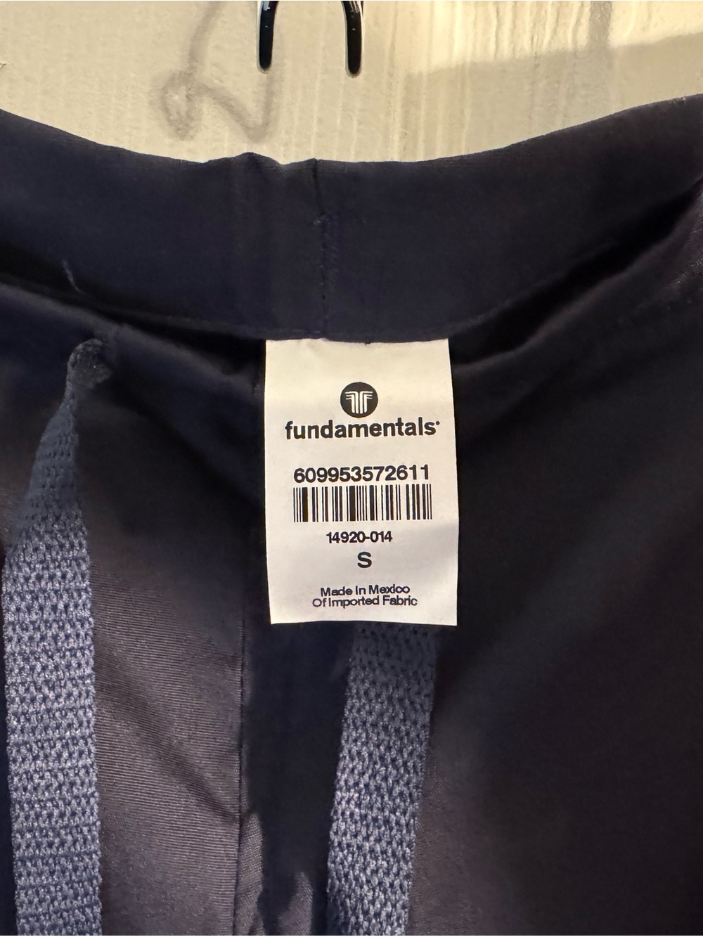 Small Navy Blue Scrub Pants. Fundamentals White Swan Brands.